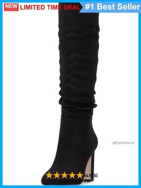 Jessica Simpson Minerva Knee-High Slouch Boots Wide Calf Heeled Pull-On